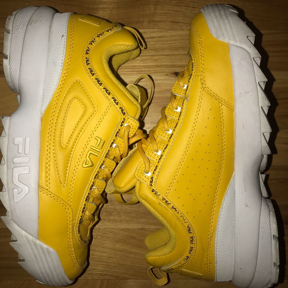 Yellow Fila Disruptor 2
